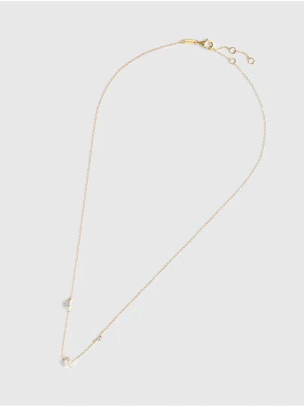 NWT Madewell Demi-Fine Crystal Station Necklace - Picture 3 of 7